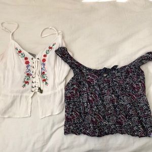 Floral Crop Tops